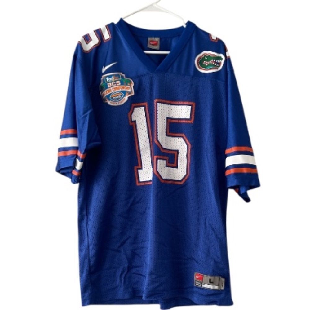 Nike Florida Gators #15 Tim Tebow 2009 Championships Jersey size Large